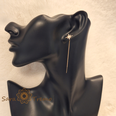 Cercei Starlight – 6 cm placati aur 18K Brazilia [2]