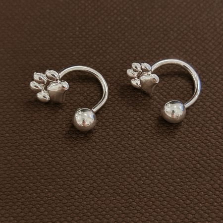 Bijuterii din argint - Cercei din argint 925 – model Paw Love