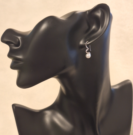 Bijuterii din argint - Cercei din argint 925 cu perlă eco