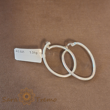 Cercei din argint Desiree - Bijuterie ovală simplă și elegantă, lungime 3 cm [6]