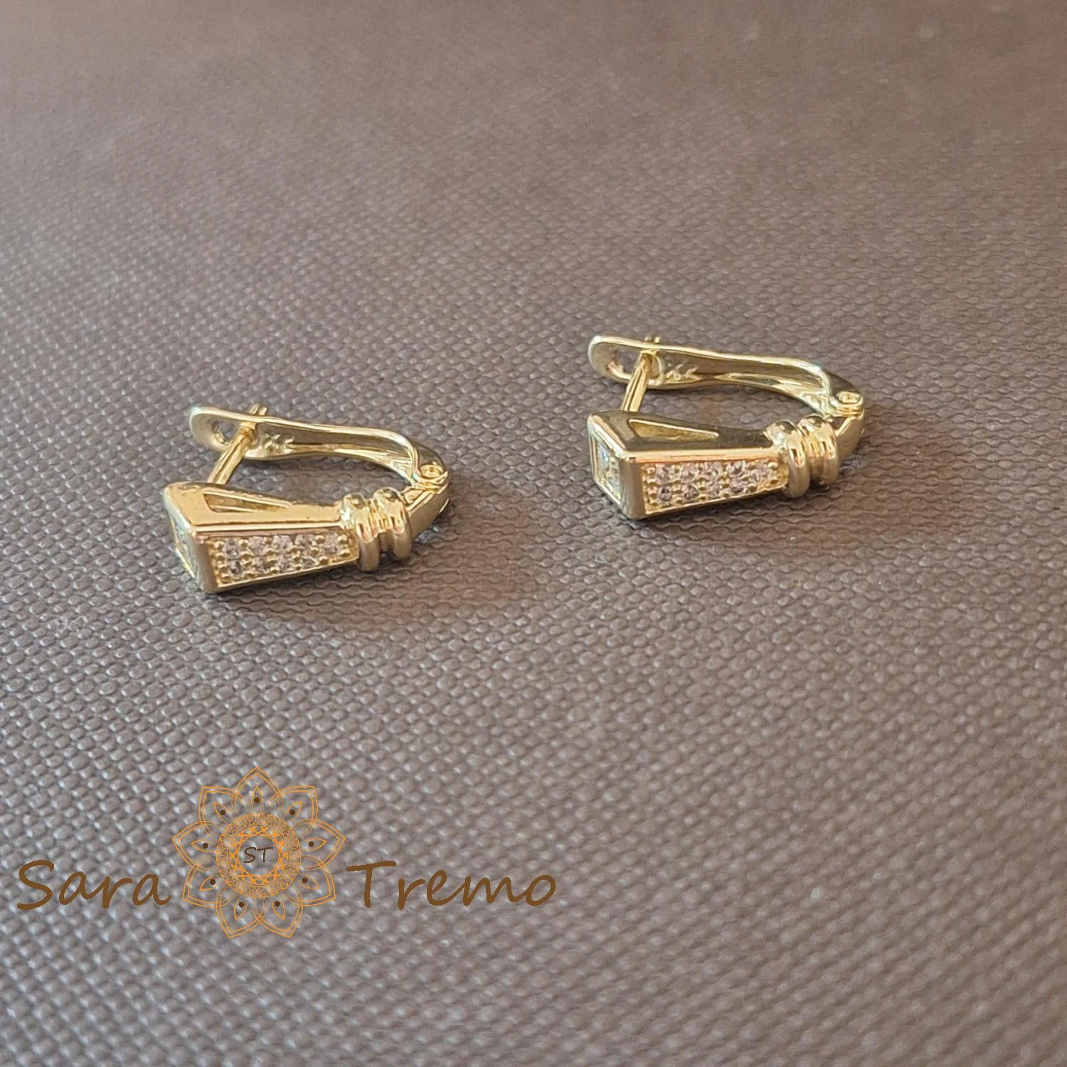 Cercei Sclipire Nobila – Cercei placati 14K cu zirconia [1]