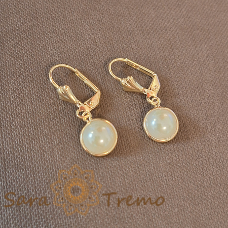 Cercei - Cercei eleganți pentru femei stilate, cu perlă eco și cristale zirconia