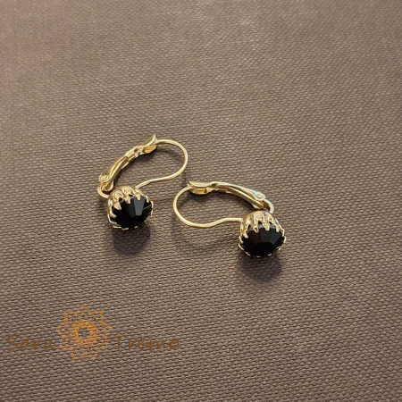 Cercei Nocturna – Cristale negre placati aur 18K Brazilia [1]