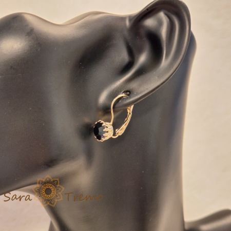 Cercei Nocturna – Cristale negre placati aur 18K Brazilia [5]
