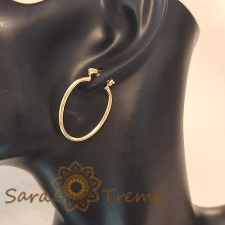 Cercei ovali finuți 3 cm cu ștanță – Eleganță delicată și calitate superioară [8]