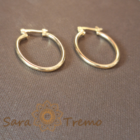 Cercei ovali finuți 3 cm cu ștanță – Eleganță delicată și calitate superioară [3]