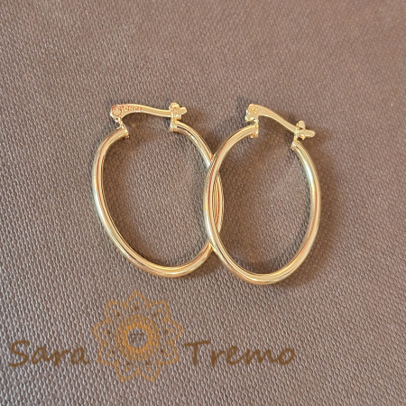 Cercei ovali finuți 3 cm cu ștanță – Eleganță delicată și calitate superioară [0]