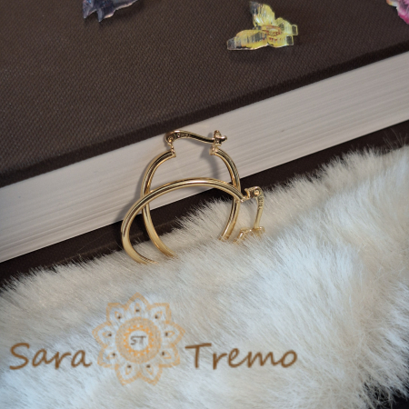 Cercei ovali finuți 3 cm cu ștanță – Eleganță delicată și calitate superioară [5]