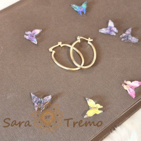 Cercei ovali finuți 3 cm cu ștanță – Eleganță delicată și calitate superioară [4]