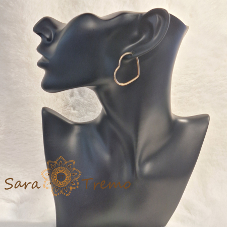 Cercei inimioară placați cu aur – 3 cm [4]