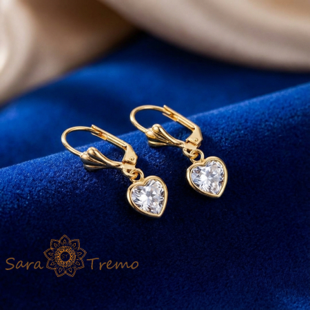Cercei Inima Clara – Cercei placati 18K Brazilia, 2.5 cm [1]