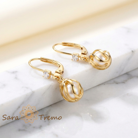 Cercei Nodul Luminii – Cercei placati 18K Brazilia, 2.5 cm [1]