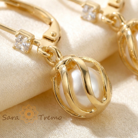 Cercei Nodul Luminii – Cercei placati 18K Brazilia, 2.5 cm [2]