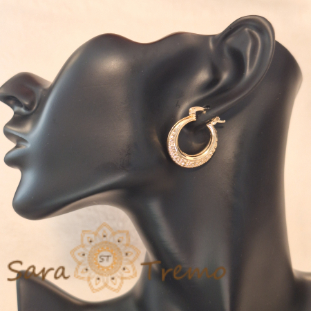 Cercei rotunzi - Cercei Nefertiti model nou - 2.3 cm, inspirați de hieroglifele egiptene