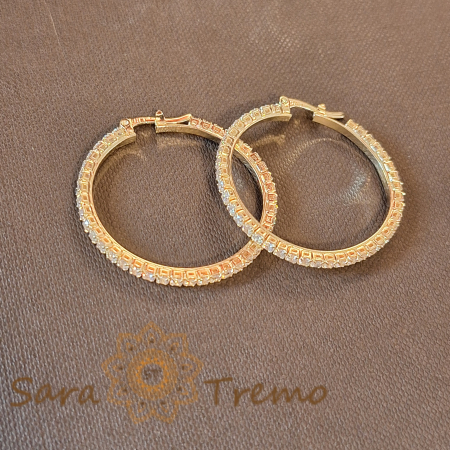 Cercei eleganți cu zirconia albe 3.5 cm – Gama Luxury, strălucire regală cu ștanță [1]