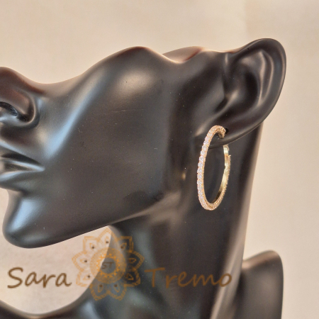 Cercei eleganți cu zirconia albe 3.5 cm – Gama Luxury, strălucire regală cu ștanță [8]