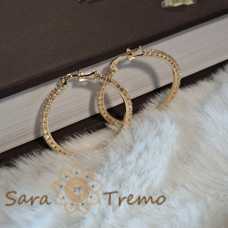 Cercei eleganți cu zirconia albe 3.5 cm – Gama Luxury, strălucire regală cu ștanță [6]