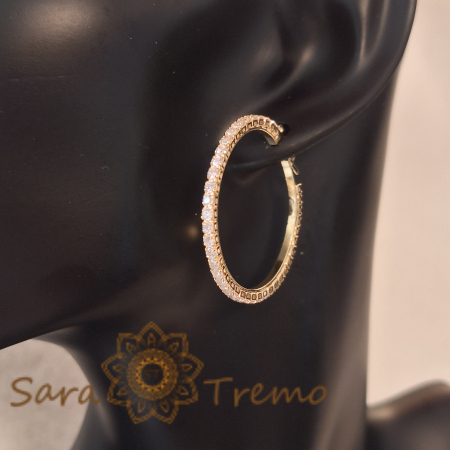 Cercei eleganți cu zirconia albe 3.5 cm – Gama Luxury, strălucire regală cu ștanță [9]