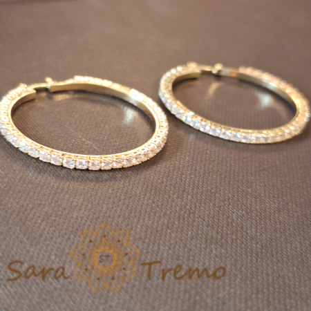 Cercei eleganți cu zirconia albe 3.5 cm – Gama Luxury, strălucire regală cu ștanță [3]