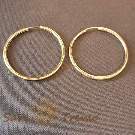 Cercei clasici groși mari 4 cm – Eleganță impunătoare și confort superior [3]