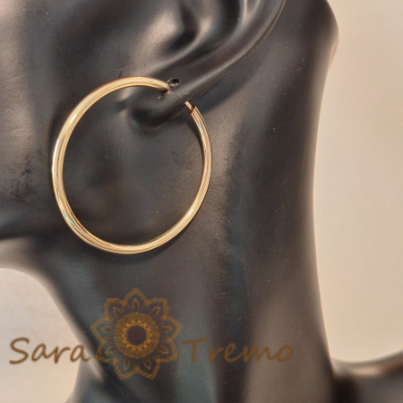 Cercei clasici groși mari 4 cm – Eleganță impunătoare și confort superior [7]