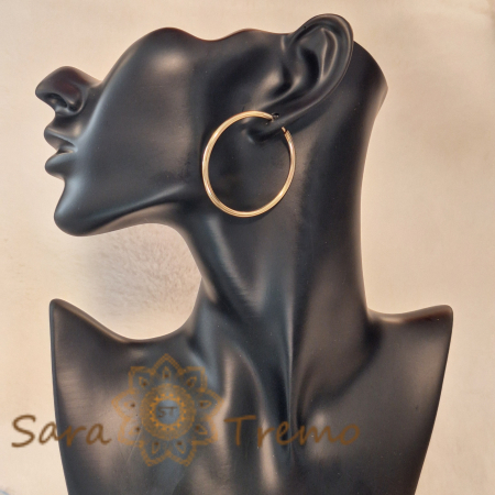 Cercei clasici groși mari 4 cm – Eleganță impunătoare și confort superior [6]