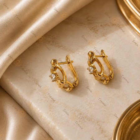 Cercei - Cercei Scânteia Eleganței – Cercei placați 14K