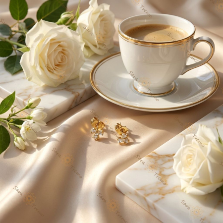 Cercei Floricica Delicată – Cercei placați 14K [2]
