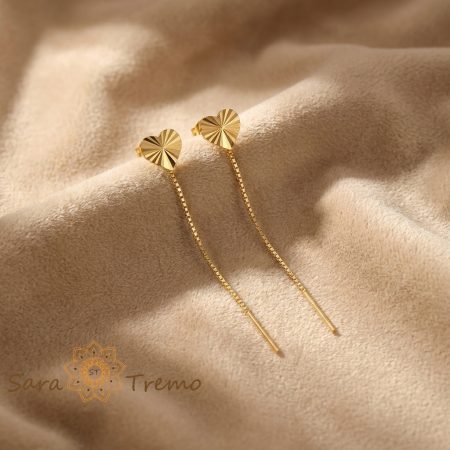 Cercei - Cercei Lumina Inimii – Cercei Tip Fir Placati 18K Brazilia