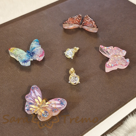 Cercei model nou cu cristal zirconia mare – Montură placată cu aur [2]