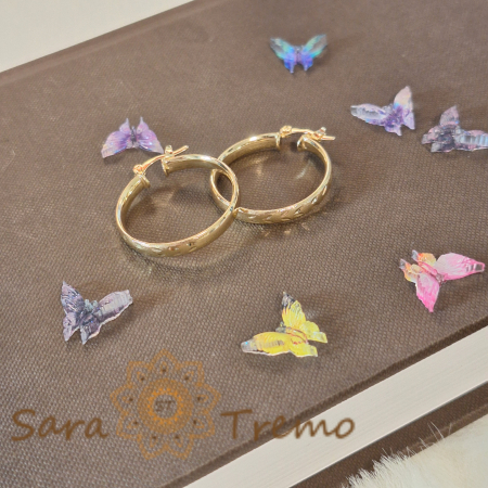 Cercei model nou, gravură fină și ștanță, 2.7 cm – Eleganță subtilă cu finisaje mate și lucioase [5]