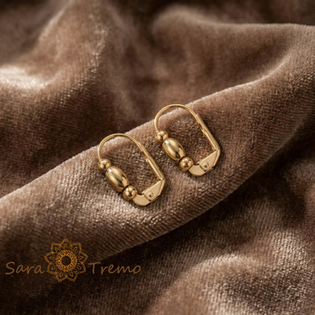 Cercei Auria Clasica – Cercei placati 18K Brazilia, model rotunjit elegant [2]