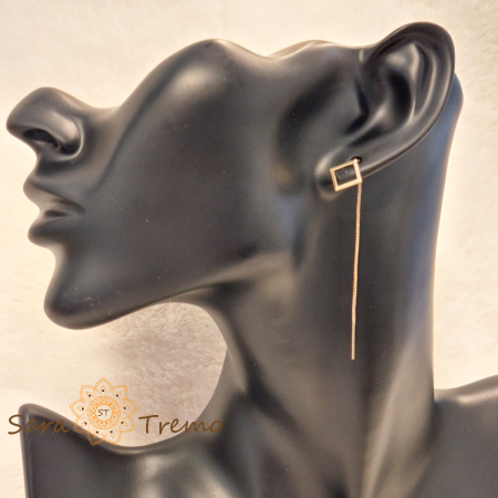 Cercei - Cercei Geo Line – placati aur 18K, 6 cm, Brazilia