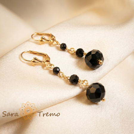 Cercei - Cercei Noaptea Regala – Cercei lungi placati 18K Brazilia, 5 cm