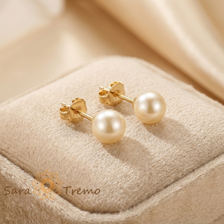 Cercei - Cercei Perla Zilei Senine – Cercei cu Perla placati 18K Brazilia