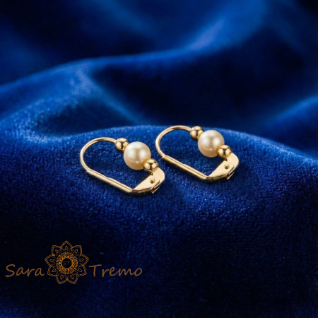 Cercei Perla Serenitatii – Cercei placati 18K Brazilia [1]