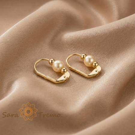 Cercei - Cercei Perla Serenitatii – Cercei placati 18K Brazilia