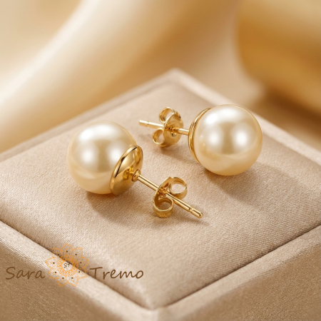 Cercei - Cercei Perla Mare – Cercei cu Perla placati 18K Brazilia