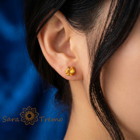 Cercei Chihlimbar Regal – Cercei Tip Surub placati 18K Brazilia [2]