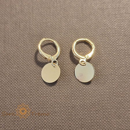 Cercei placați cu aur – model clasic cu bănuț [0]