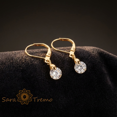 Cercei Regina Stralucirii – Cercei placati 18K Brazilia [1]