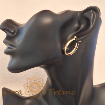 Cercei ovali 2.5 cm, finisaj lucios – Lățime 5 mm, eleganță clasică [5]