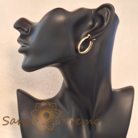 Cercei ovali 2.5 cm, finisaj lucios – Lățime 5 mm, eleganță clasică [4]