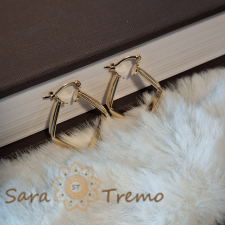 Cercei romb 2 cm – Eleganță modernă din Brazilia [4]