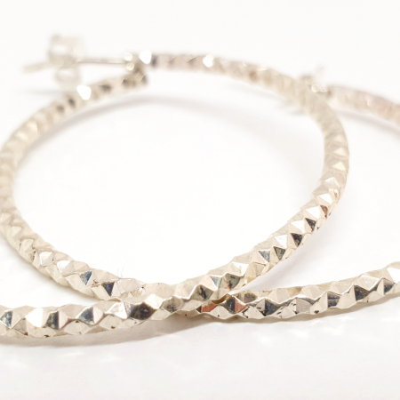 Cercei rotunzi din argint 4 cm Sabinne [4]