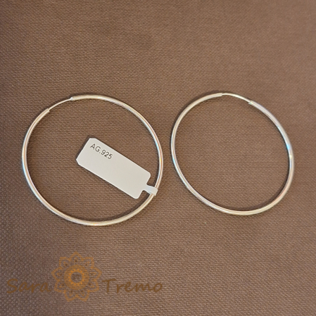 Cercei rotunzi din argint 4 cm Aristotle [1]