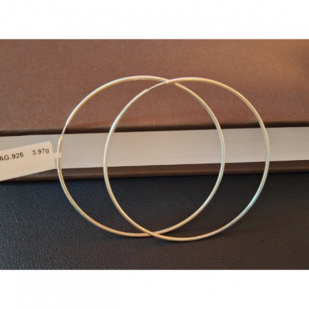 Cercei rotunzi din argint 925 - diametru 6 cm [0]