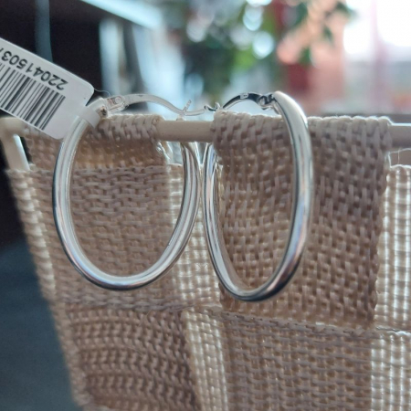 Cercei rotunzidin argint Claire - Bijuterie simplă și elegantă [0]