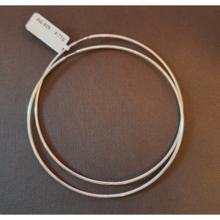 Cercei rotunzi mari tip creole din argint diametru larg - 8 cm [4]