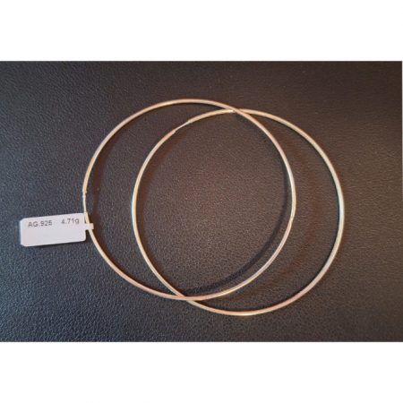 Cercei rotunzi mari tip creole din argint diametru larg - 8 cm [1]